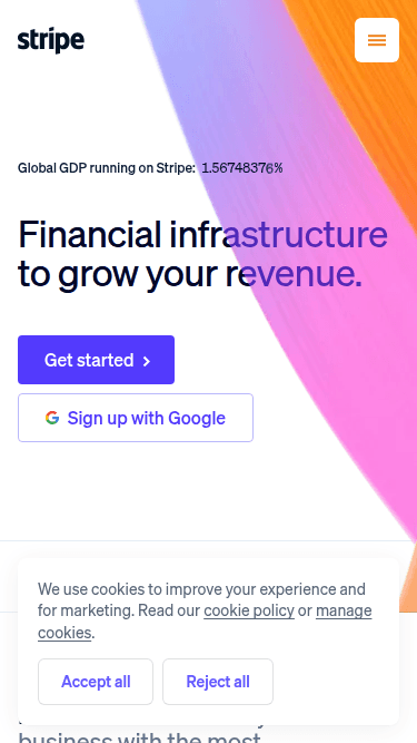 Stripe website